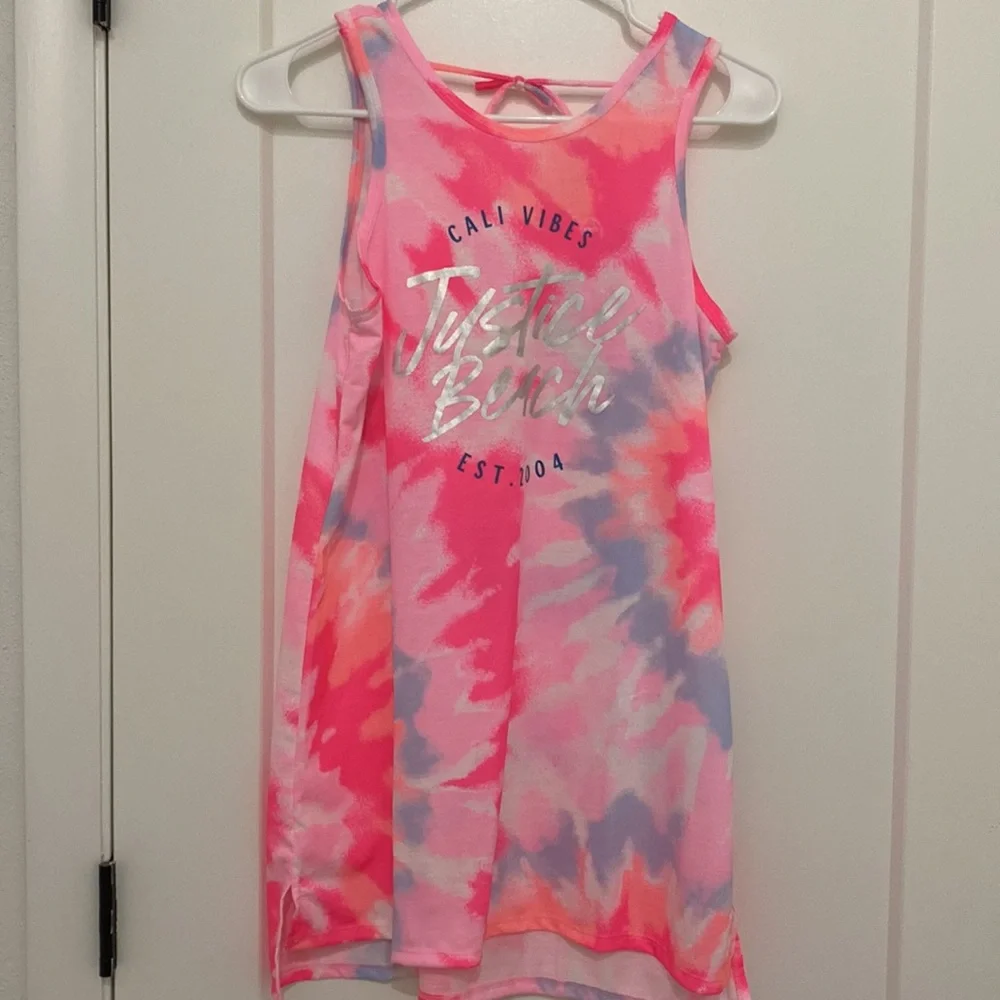 New! Justice Girls Knit Swimsuit Coverup / Dress Cali Vibes |Size Large 12/14